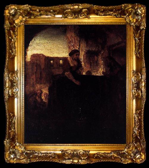 framed  Rembrandt van rijn Christ and the Woman of Samaria, ta009-2